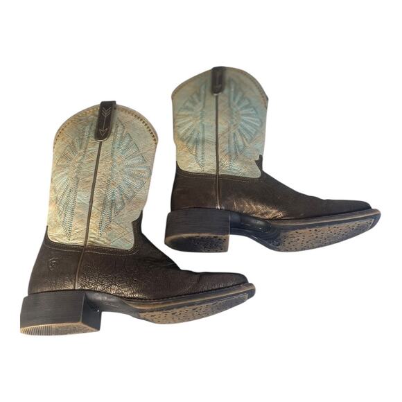 Ariat Women’s Round Up Rio Dark Bronze Leather Western Boots Size-8.5B - Picture 6 of 13